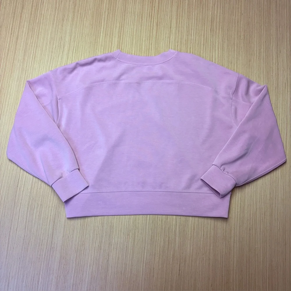 Lululemon Perfectly Oversized Crop Crew Softstreme Pink Women's 8 - Picture 7 of 9